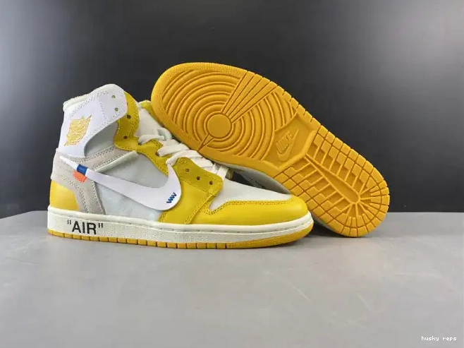 Cheap Husky x Dark Powder Off-White AQ0818-149 NRG White Yellow-Cone 1 Jordan Air 0620